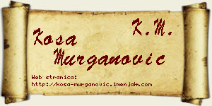 Kosa Murganović vizit kartica